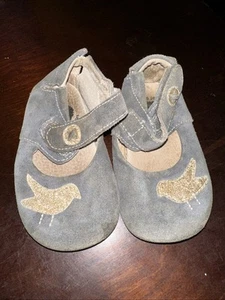 Livie and Luca Baby Girl Toddler Mary Jane Shoes Gray Suede Bird 12-18 Months - Picture 1 of 8