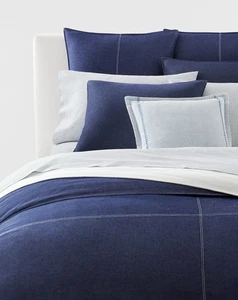 LAUREN RALPH LAUREN Flynn 3-Pc. Duvet Cover Set King "Denim" Blue $470 - Picture 1 of 9