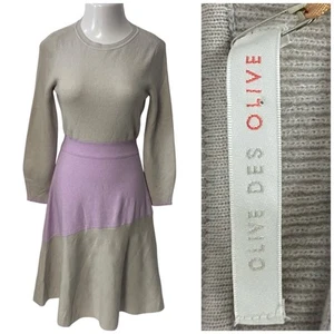 Vestido Suéter Olive Des Olive Mujer Gris Medio Trabajo Oficina Corpcore Carrera - Imagen 1 de 9