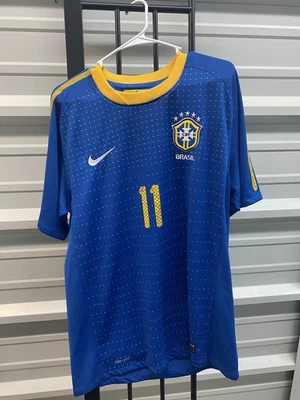Nike Brazil World Cup Jersey Blue Size Xl Robinho #11 - Image 1 of 2