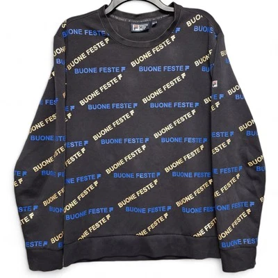 Sudadera Fila Línea Blanca Hombres XL (Se Ajusta Como Grande Delgada) Buone Feste Buen Festival Foto 1 de 4