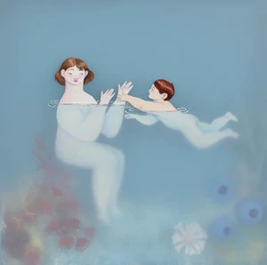 Sonia Alins Siblings Unique Artwork Painting - Picture 1 of 5