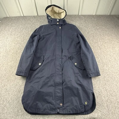 Abrigo Joules Loxley Acogedor Talla 12 Azul Marino Impermeable Forrado de Vellón Parka Impermeable Foto 1 de 4