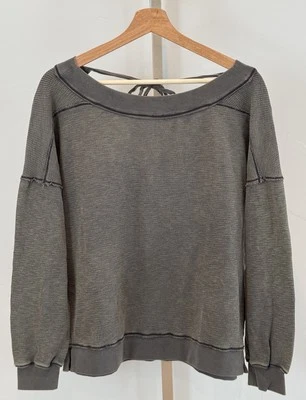 Sudadera Intimately Free People Better Days para mujer talla XS lavada ejército lazo trasero Foto 1 de 4