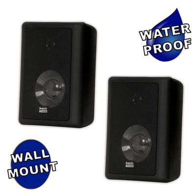 Par de altavoces de 2 vías Acoustic Audio AA151B para interiores y exteriores montables negros Foto 1 de 4