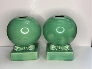 GREEN FIESTA BULB CANDLE HOLDERS -FIESTAWARE - Meadow (?) - Picture 1 of 8