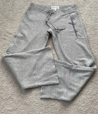 Aeropostale Gray Fit & Flare Sweatpants Y2K Lounge M Juniors - Image 1 of 3