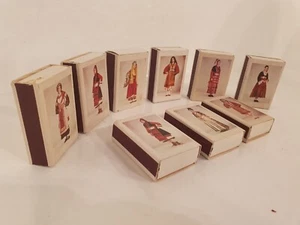Vintage/Rare: 1970's? 9 X Greek Costume Matchboxes, Full. Greek State Momopoly - Picture 1 of 24
