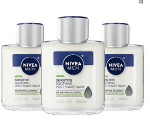Nivea Men Sensitive Post Shave Balm with Vitamin E, Light Scent, 3 Pack, 3.3 Oz - Picture 1 of 3