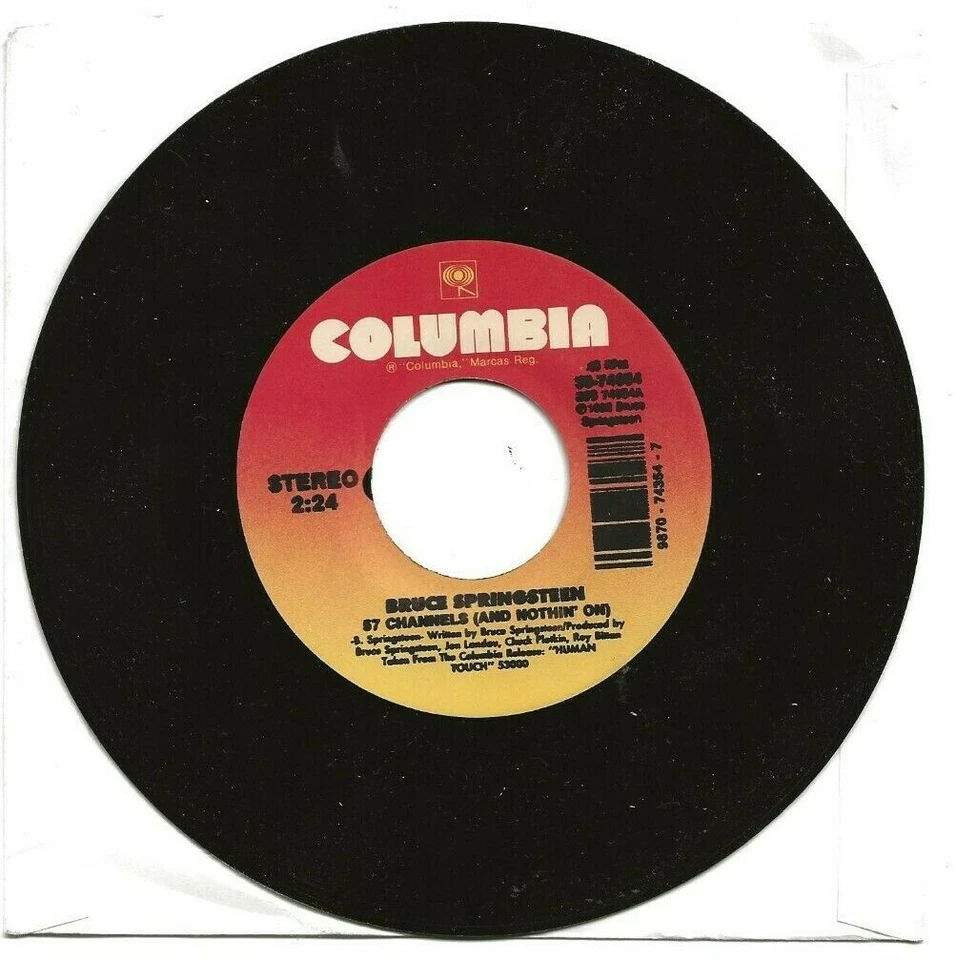 BRUCE SPRINGSTEEN 57 CHANNELS (AND NOTHIN' ON) RARE ORIGINAL SINGLE FROM USA - Image 1 of 1