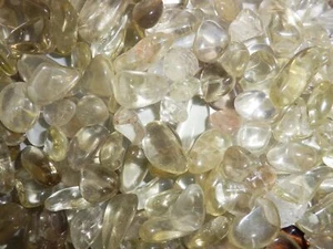 Tumbled Stone Lemon Citrine Natural Quartz 0.5 to 7 g size pcs 200 gram Lot - Picture 1 of 8