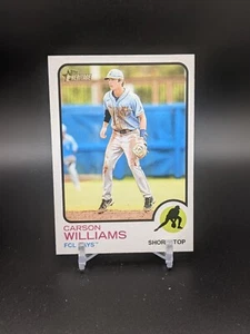 Carson Williams TB Rays 2022 Topps Heritage Minor Leagues #20 - Picture 1 of 2