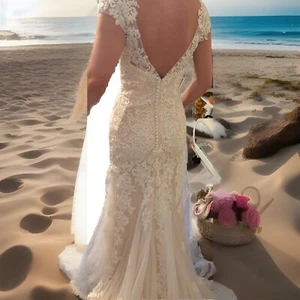 wedding dress size 8 ivory - Picture 1 of 8