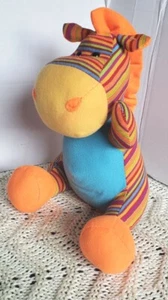 Rare, Cockeysville Stripped Orange Muilty Color Plush toy Hippo. - Picture 1 of 9