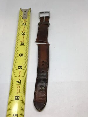 Reloj Michael Kors Cuero Genuino Dos Piezas Correa Correa 18mm Usado Pobre T577 Foto 1 de 4