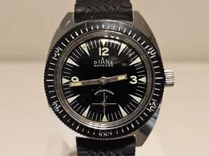 VINTAGE COLLECTIBLE SPORT DIVER STYLE FRANCE MECHANICAL MEN'S WATCH "DIANE" - Picture 1 of 10
