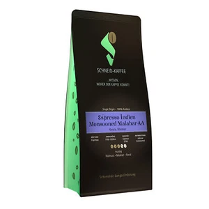 Schneid-Kaffe Espresso Indien Monsooned Malabar 1kg Kaffeebohnen Bohnen Kaffee - Bild 1 von 7
