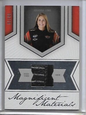 JOHANNA LONG 2013 PRESS PASS FANFARE MAGNIFICENT MATERIALS SILVER SHOE TAG 33/93 - Image 1 of 2