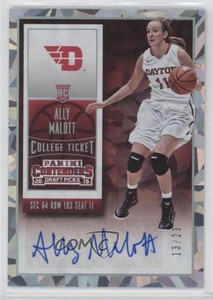2015 Contenders Draft Picks College Ticket Cracked Ice /23 Ally Malott #171 Auto