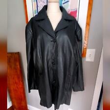 90s Wilson's Maxima Women's Black leather jacket sz 3XL
