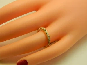 Anello in oro massiccio 14 kt con diamanti anniversario D.0,21 ct SI-H (negozio chiuso)11KPTC - Foto 1 di 4