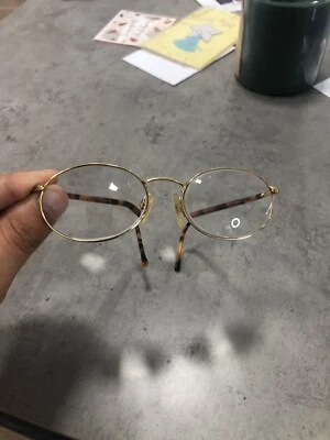 Vintage Giorgio Armani 192 Eyeglasses GA 192 C. 743 Shiny Gold 48mm Italy - Image 1 of 4