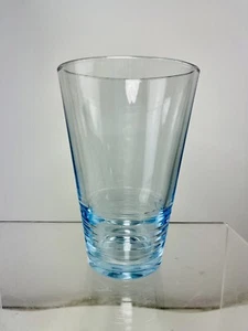 IKEA Vanlig Tumbler Blue Ribbed Tinted Blue Glass 12 oz 21412 Bulgaria - Picture 1 of 8