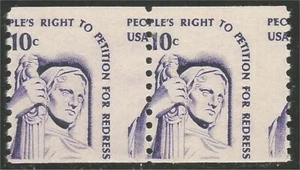 (272) Contemplation Justice SC 1617 Misperf Pair MNH ** - Picture 1 of 1