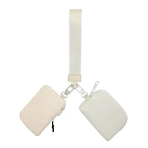 Llavero Muñequera Doble Bolsa Carteras Crema y Marfil - Imagen 1 de 2