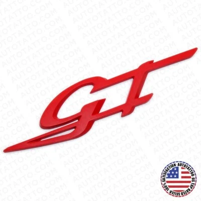 For Maserati Ghibli Levante Grecale Front Side Fender Logo GT Emblem Badge Red - Image 1 of 4