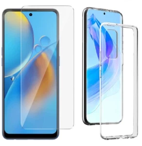 Coque Etui Housse Silicone + Vitre Verre Trempé pour Honor X6A / X7A / X8B / X8C - Photo 1 sur 5