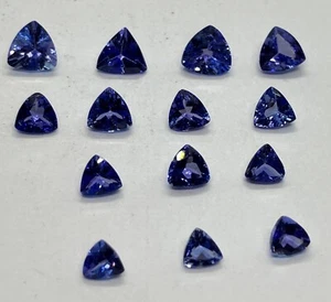 Piedras preciosas sueltas naturales AAA talla trillón de tanzanita para hacer todo tipo de joyas - Imagen 1 de 24