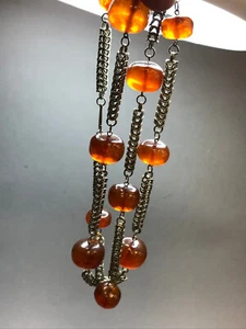 NATURAL OLD ANTIQUE BALTIC AMBER NECKLACE 79,0 gr - Picture 1 of 9