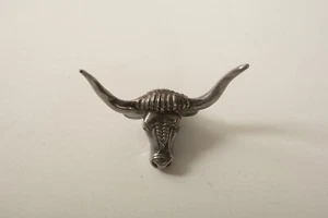 Gorham Silverplate Longhorn Bull (B5B) fermacarte (JSF6) vintage Western Americana - Foto 1 di 22