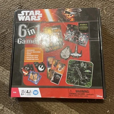 Star Wars 6-in-1 Board Games 2015 (Disney) Dominoes Battle Matching Bingo - Image 1 of 3