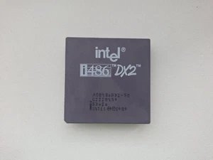 486DX2-50 Intel A80486DX2-50 SX626 old USA 486 Vintage CPU GOLD - Afbeelding 1 van 2