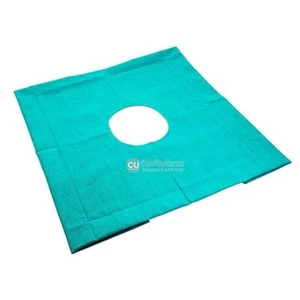 Reusable Cotton Surgical Drape Sheet with Hole Size 36Inch X 36Inch Green - Picture 1 of 4