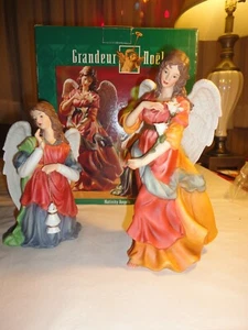 Vintage Paar handbemalte Porzellan Krippe Engel OVP - Bild 1 von 6