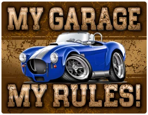 Shelby Cobra Exotic Car My Garage My Rules Wall Art Graphic Sticker - Picture 1 of 4