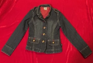 GORGEOUS AUTHENTIC PUMPKIN PATCH DESIGNER DENIM JACKET GIRLS ❤️ SIZE 6 BLUE - Picture 1 of 11