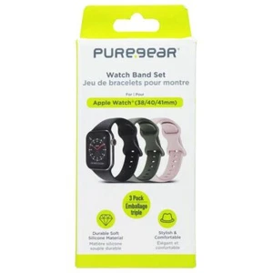PureGear 3 Pack Silicone Watch Band Set for Apple Watch (38/40/41mm). - Picture 1 of 1