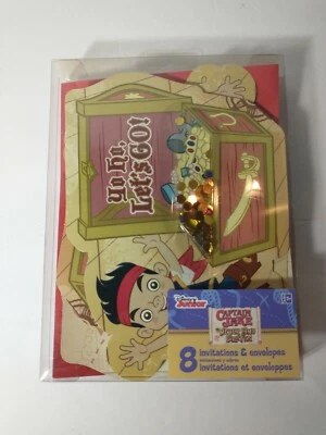 Invitaciones de lujo para fiesta de cumpleaños de Jake y los piratas del País de Nunca Jamás Foto 1 de 2