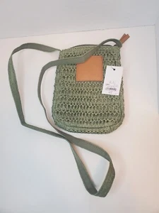 Crossbody Bag NWT Sonoma Goods For Life Straw Sea Green - Picture 1 of 7