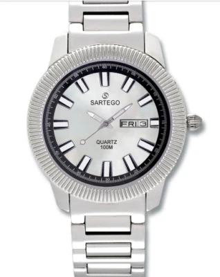 SARTEGO Land Master Watch 100M Flubbed Bezel Quartz Movement Luminous Hands RARE - Image 1 of 4