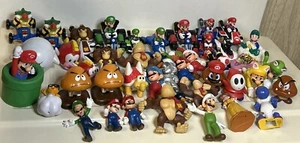 Super Mario Bros Lot Of 43 Nintendo And Jakks Figures Cars, Wind Up One - Picture 1 of 16
