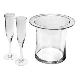 Sektkühler & 2 Sektgläser Set Flaschenkühler Sekt & Wein Champagner - Bild 1 von 2