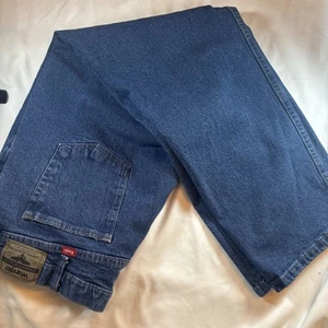 Pantalones de mezclilla Wrangler para hombre cinco estrellas ajuste regular flexible 42x30 lavado medio 1097FXVMD - Imagen 1 de 6