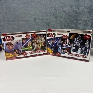 Cardinal Disney Star Wars Clone Wars 3 Puzzle Pack - Set Of 2 Boxes - Brand New! - Picture 1 of 8