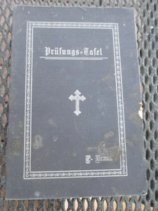priifungs = fafel 1914 prufungstafel kommunikanten pittsburgh PA - Picture 1 of 3