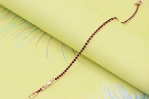 Minimal Garnet-Tone Tennis Rose Gold Bracelet, XPBL0775 - Picture 1 of 11